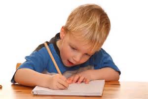 boy writing
